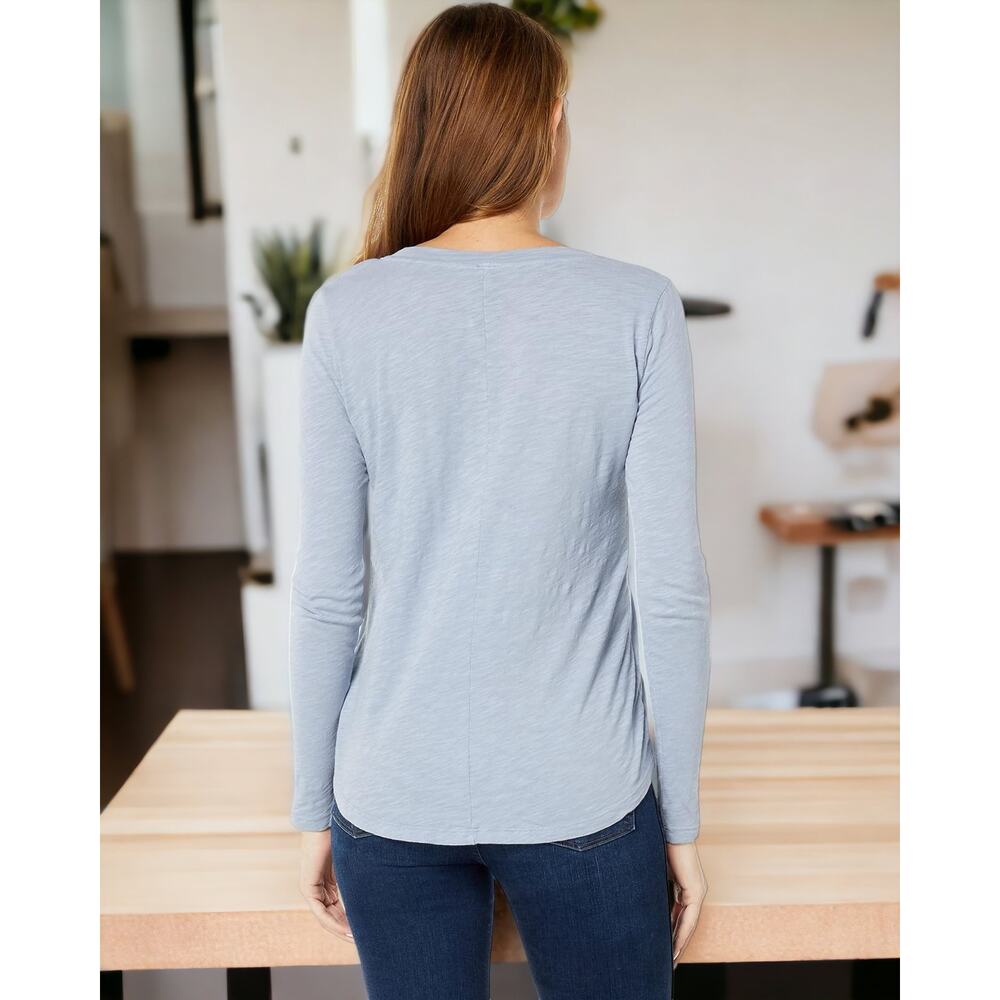 NWT - bobi Los Angele Chambray Shoulder Seam Tee Size: LG - Picture 2 of 4